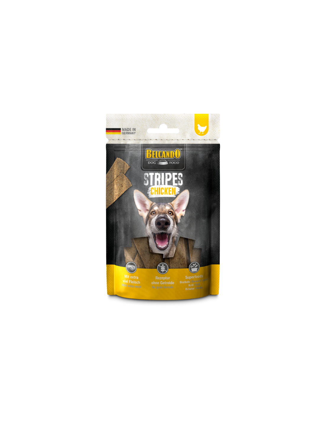 BELCANDO SNACKS STRIPES POLLO 70 GR