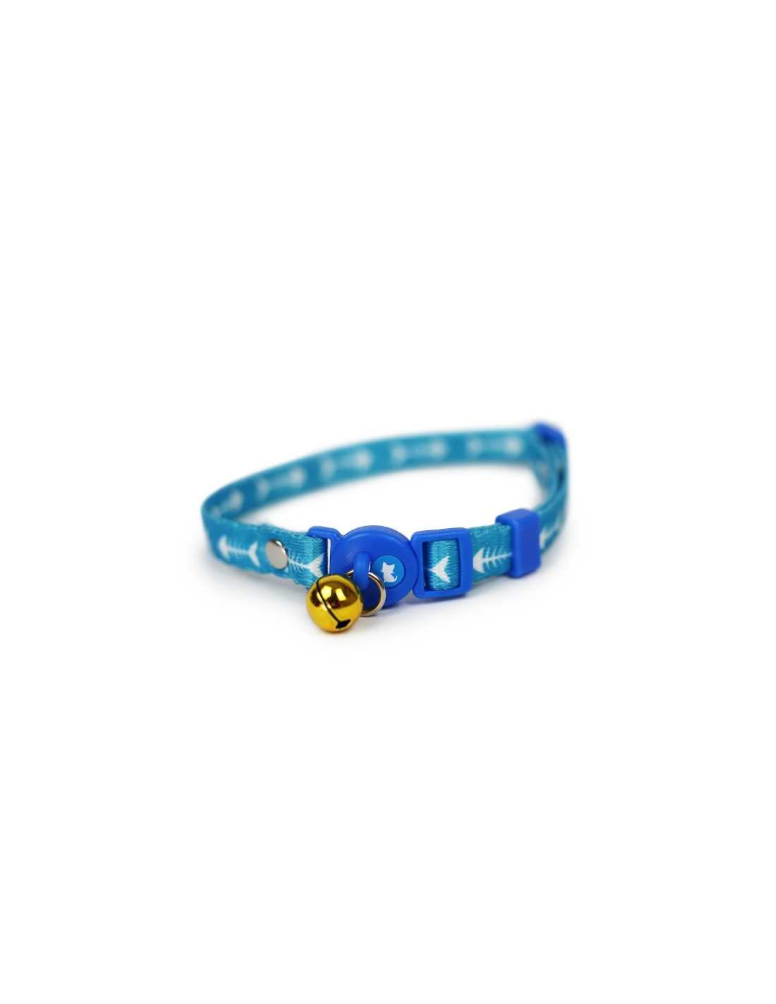 HEY! COLLAR GATO CELESTE PESCADO