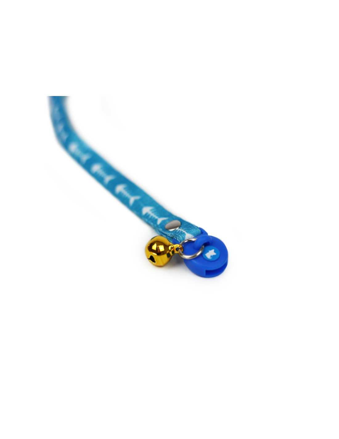HEY! COLLAR GATO CELESTE PESCADO