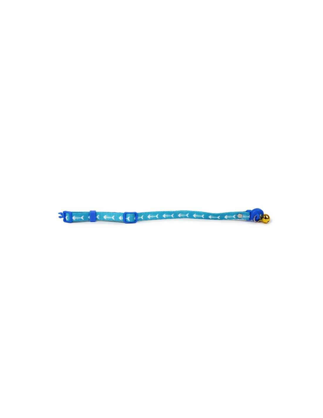 HEY! COLLAR GATO CELESTE PESCADO