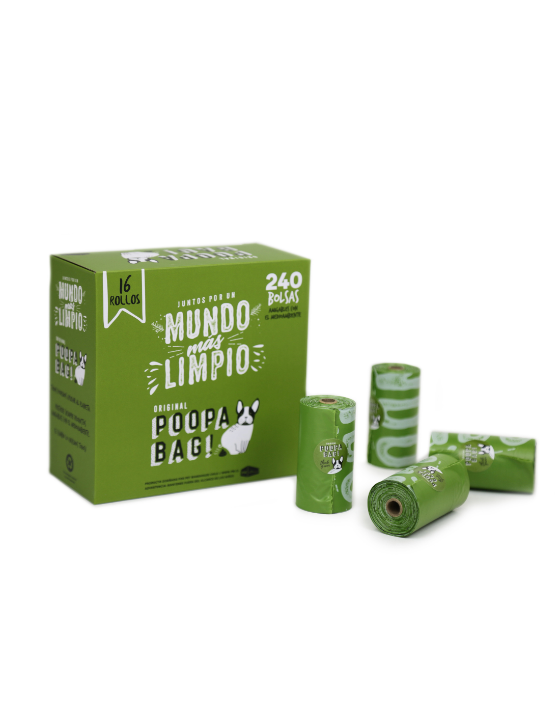 POOPA BAG! PACK 16 ROLLOS DE 15 BOLSAS